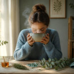 Douce inhalation dinfusion bien etre
