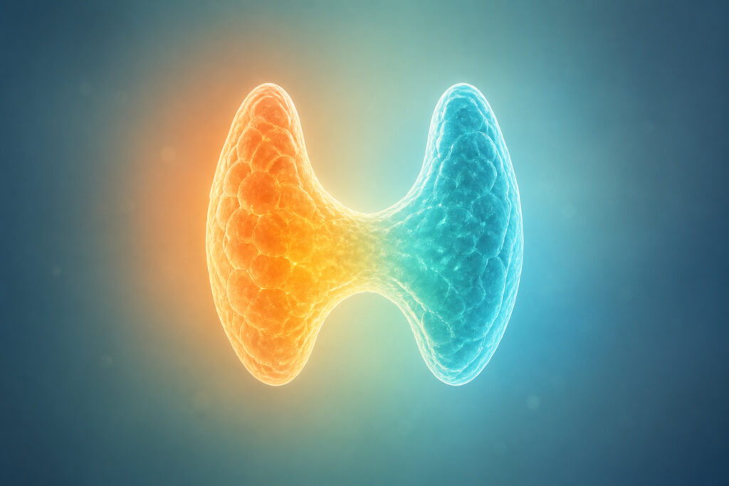 Representation stylisee de la glande thyroide