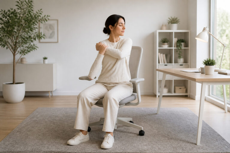 Yoga au bureau bien etre et concentration