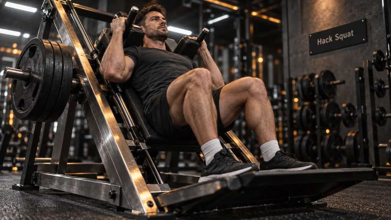 Hack squat : le réglage qui protège ton mouvement, pas seulement ton dos